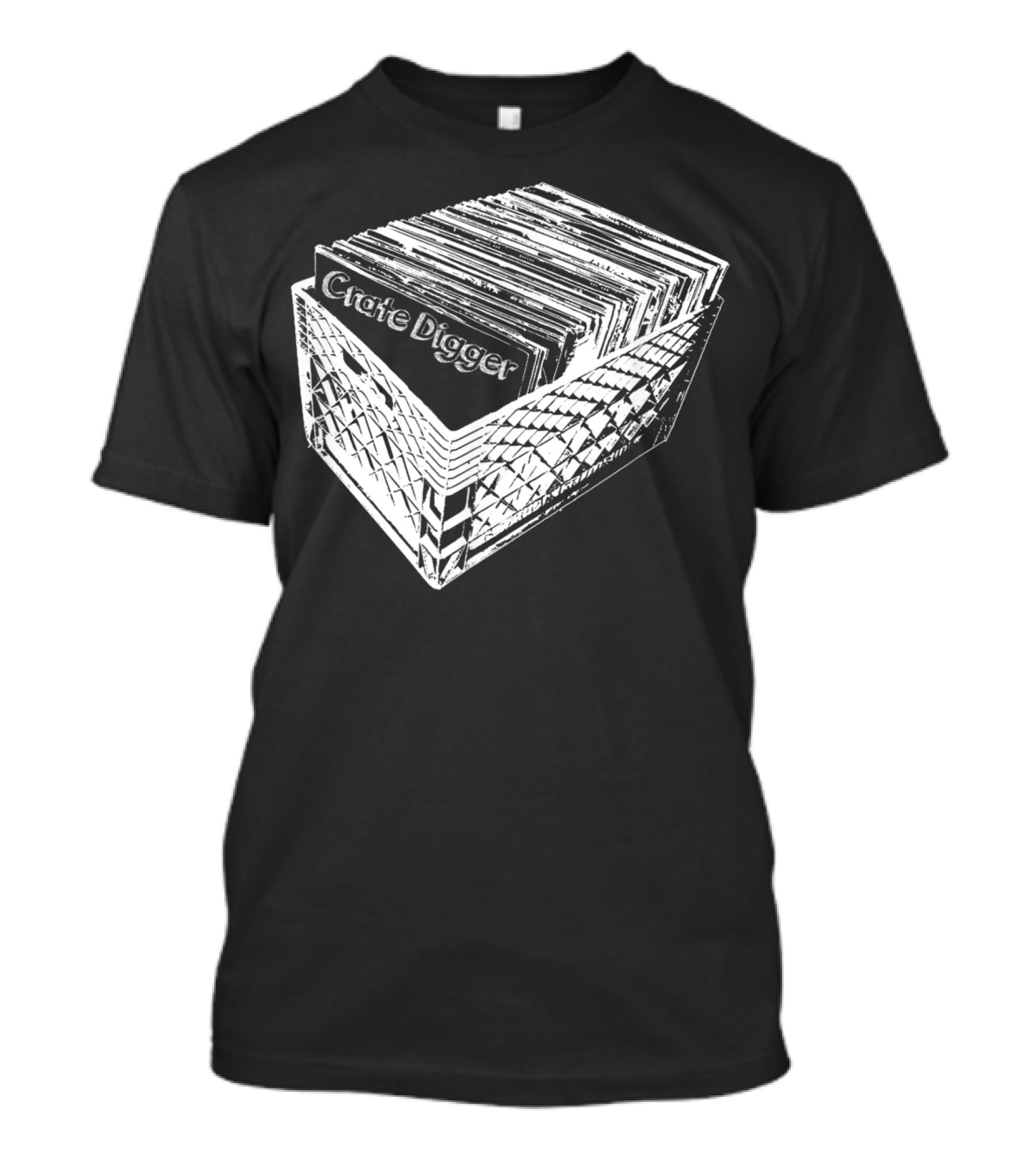 Crate Digger Vinyl Records Collection DJ Enthusiast T-Shirt