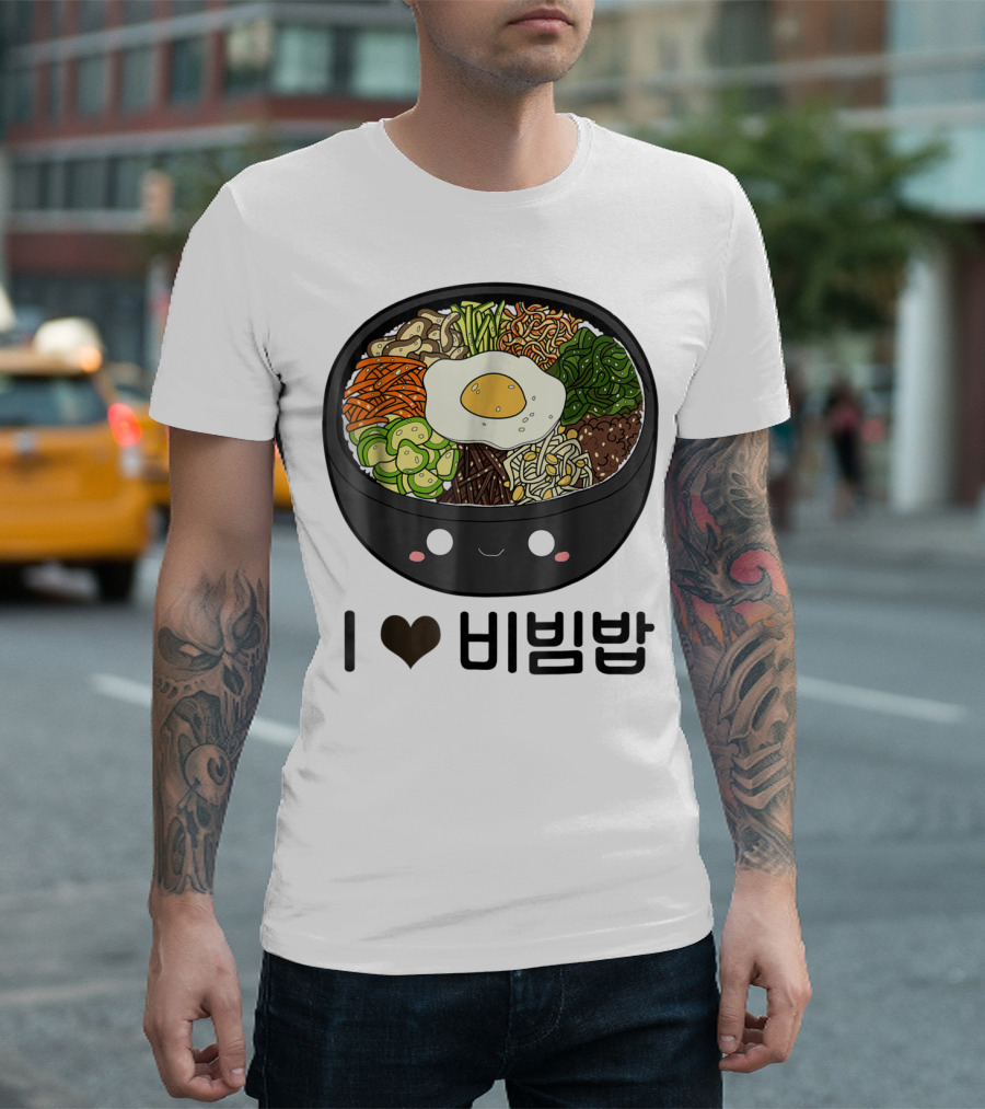 I Love Bibimbap Cute South Korean Food T-Shirt