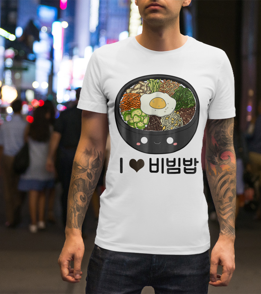 I Love Bibimbap Cute South Korean Food T-Shirt