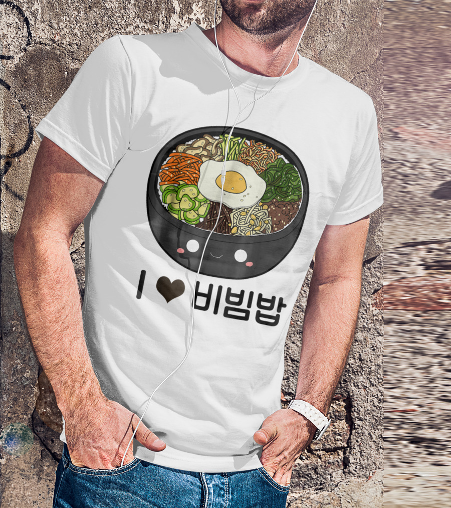 I Love Bibimbap Cute South Korean Food T-Shirt
