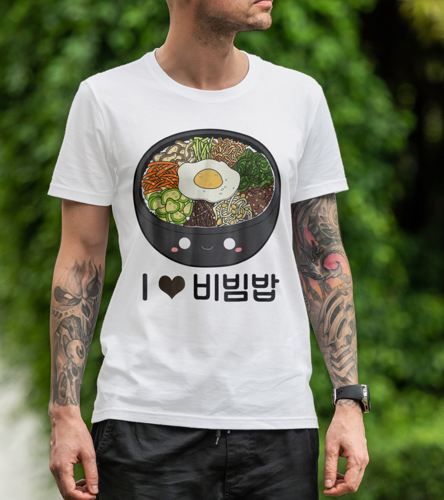 I Love Bibimbap Cute South Korean Food T-Shirt