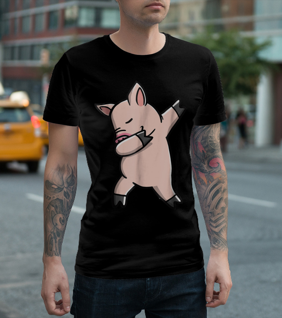 Dabbing Piggy Piglet Youth Gesture T-Shirt