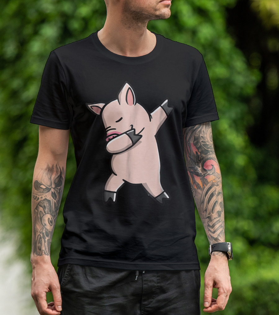 Dabbing Piggy Piglet Youth Gesture T-Shirt