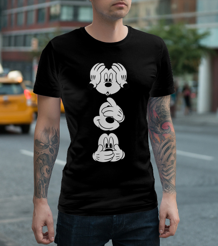 Disney Mickey Mouse Hear No Evil See No Evil Speak No Evil T-Shirt