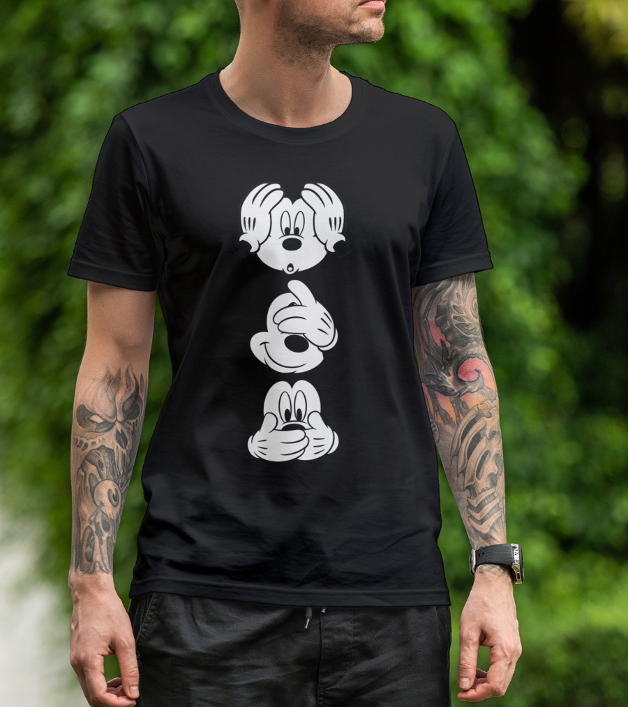 Disney Mickey Mouse Hear No Evil See No Evil Speak No Evil T-Shirt