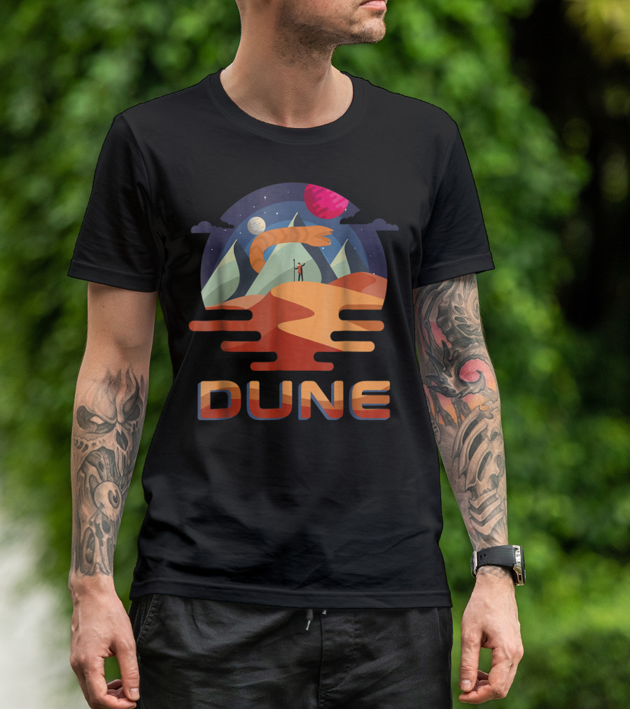 Dune Science Fiction Sci Fi Landscape Arrakis Planets Moon Desert Sand T-Shirt