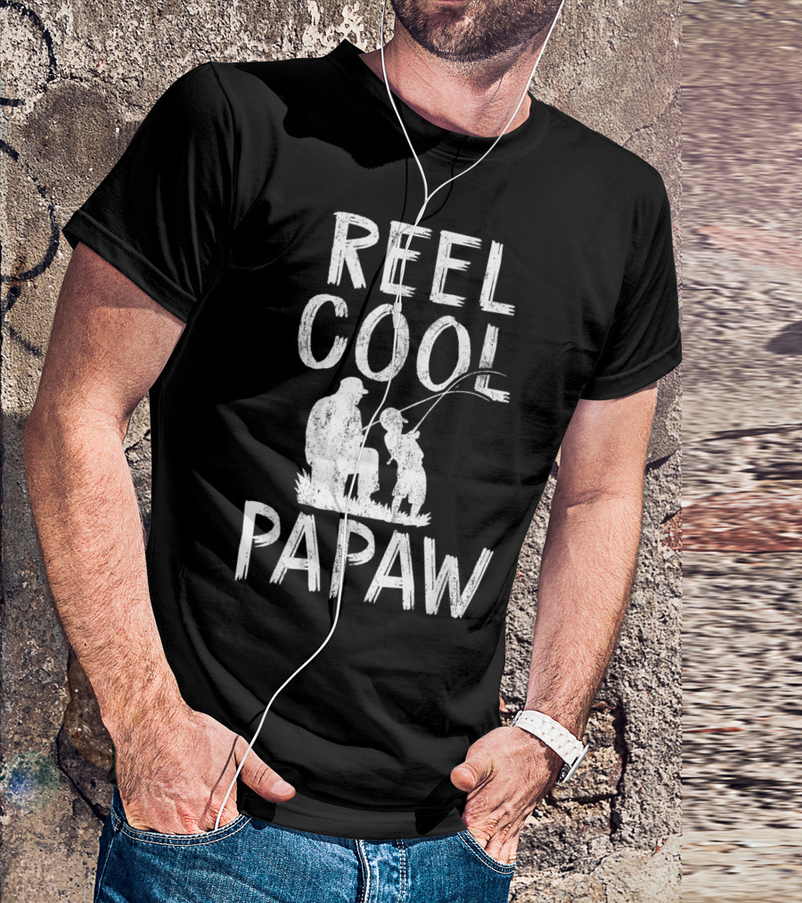 Reel Cool Papaw Father's Day Fishing T-Shirt