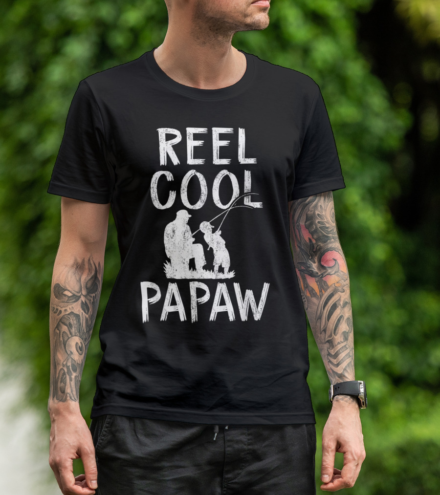 Reel Cool Papaw Father's Day Fishing T-Shirt