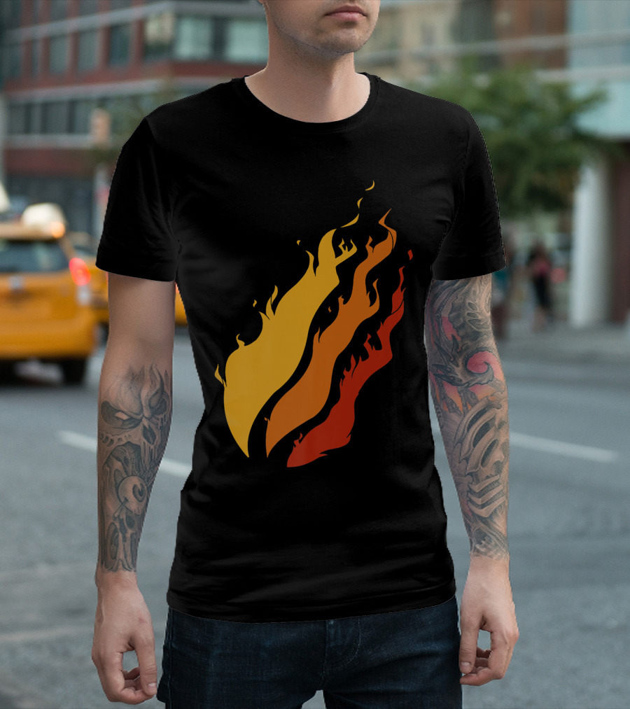 Fire Nation Boys Gaming Playz Streamer Gamer Fiery Flame Elements T-Shirt