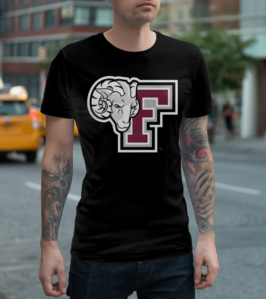 Fordham Rams NCAA College Logo Large F with Ram T-Shirt