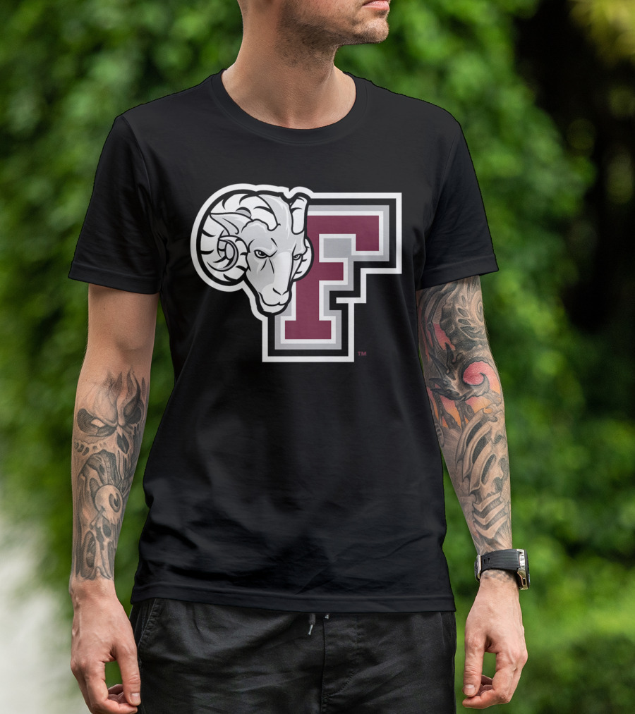 Fordham Rams NCAA College Logo Large F With Ram T-Shirt