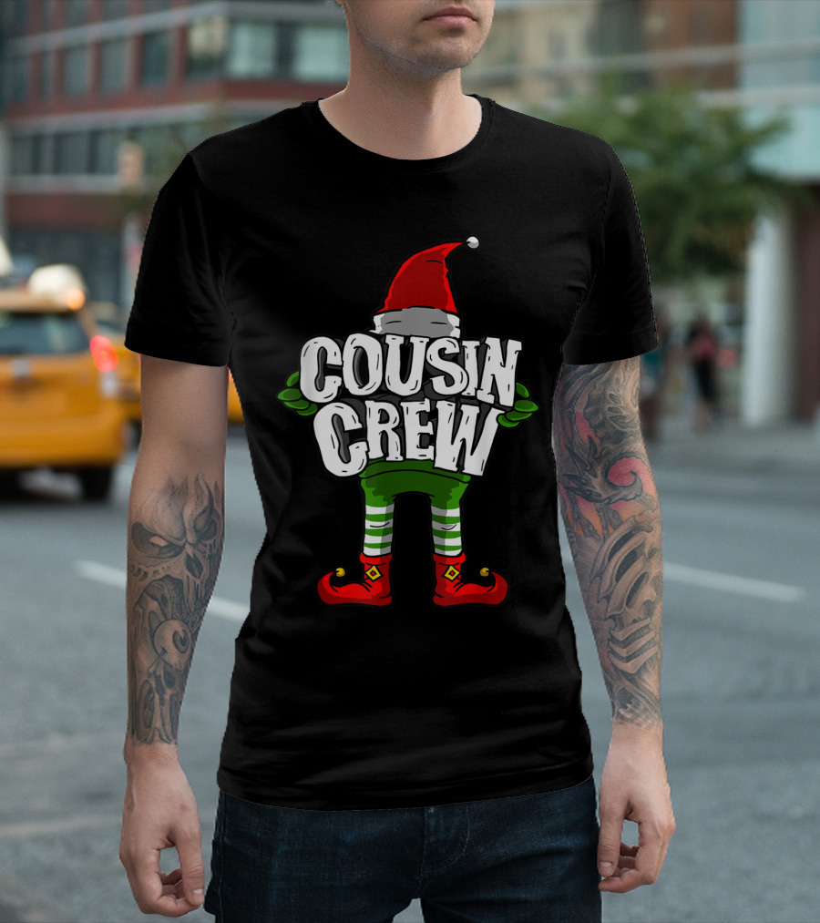 Cousin Crew Christmas Elf Festive Holiday T-Shirt