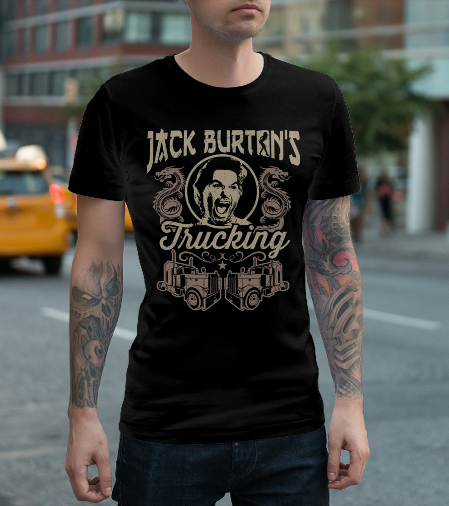Jack Burton's Trucking Dragons Iconic Fantasy Truck T-Shirt