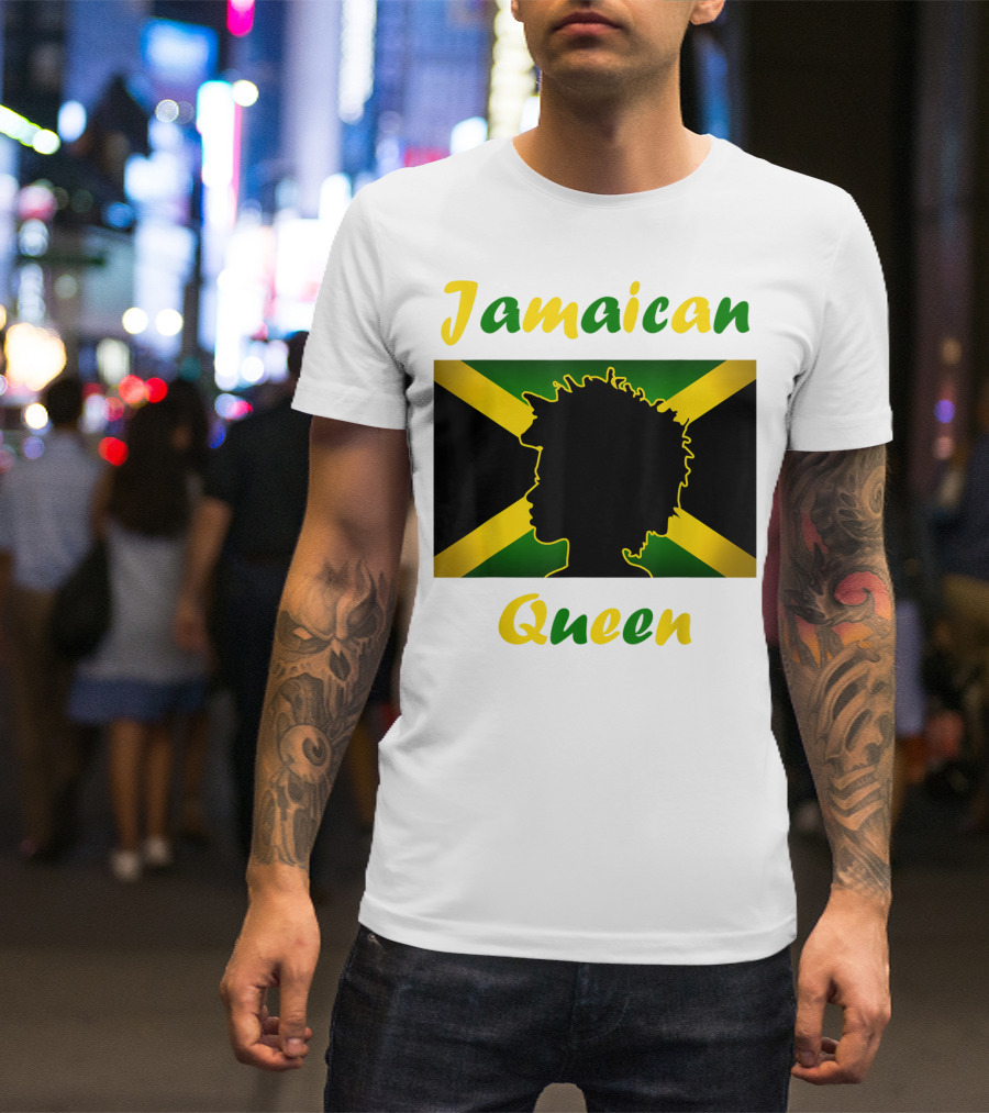 Jamaican Queen Independence Silhouette Flag T-Shirt