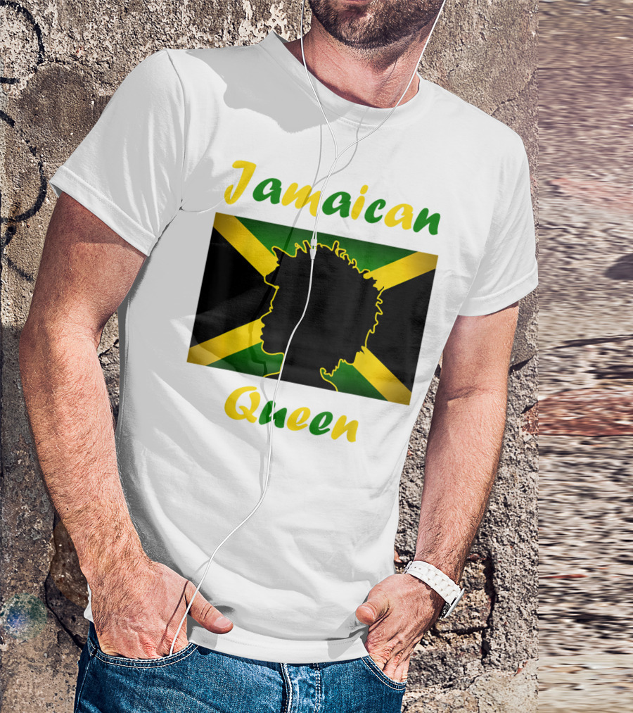Jamaican Queen Independence Silhouette Flag T-Shirt