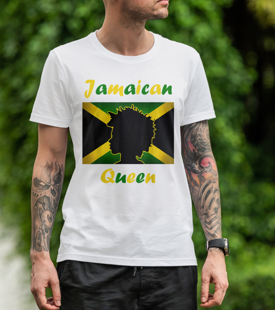 Jamaican Queen Independence Silhouette Flag T-Shirt