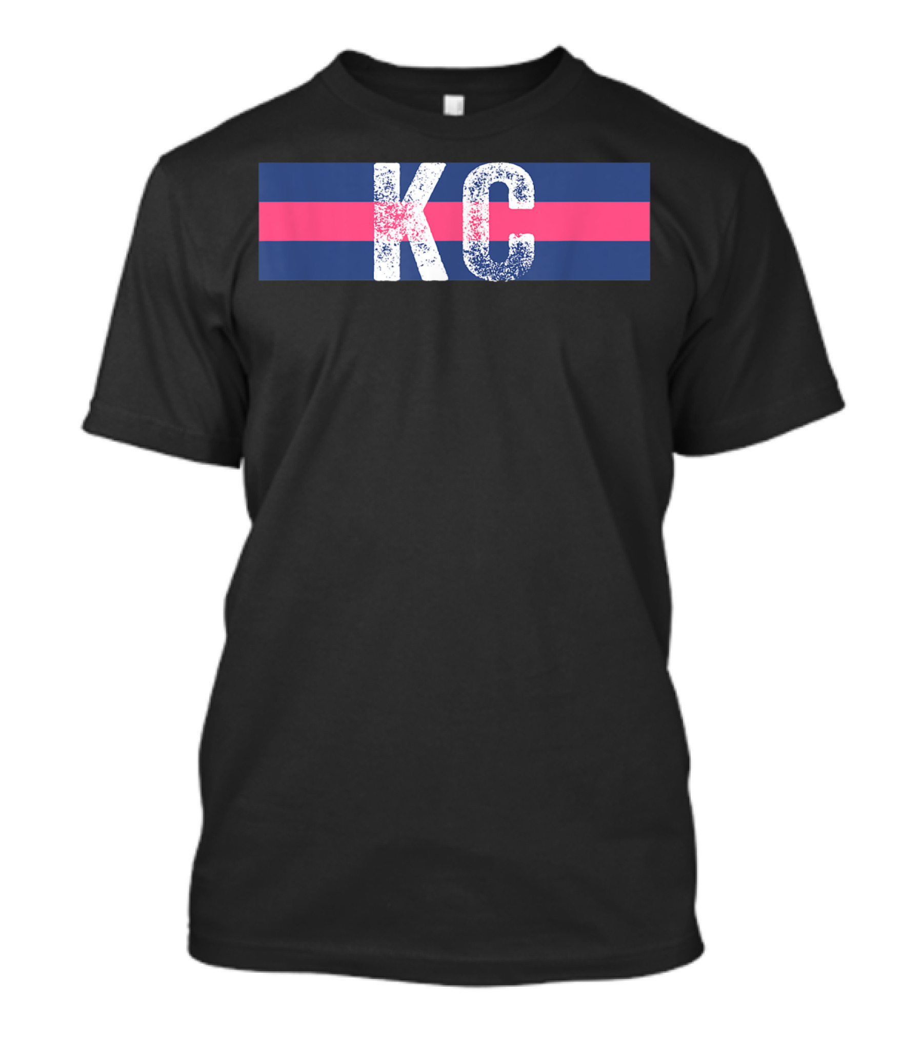 KC Royal Blue Pink Vintage Kansas City Stripes T-Shirt