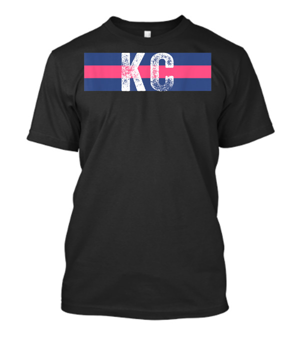 KC Royal Blue Pink Vintage Kansas City Stripes T-Shirt