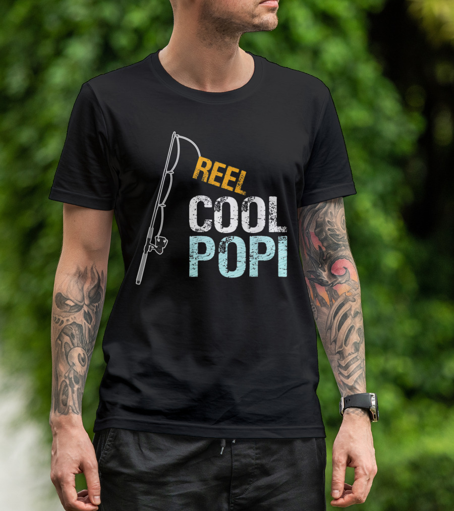 Reel Cool Popi Mens Graphic From Granddaughte T-Shirt