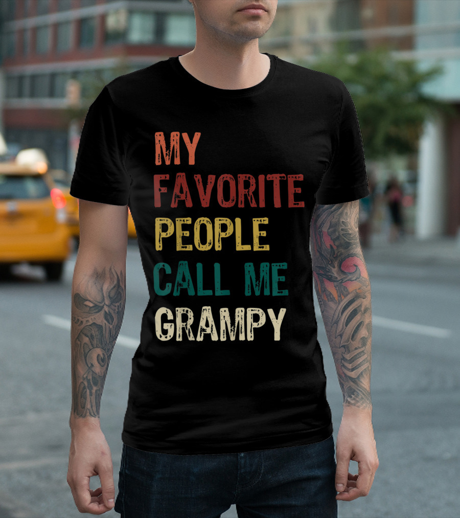 My Favorite People Call Me Grampy Vintage T-Shirt