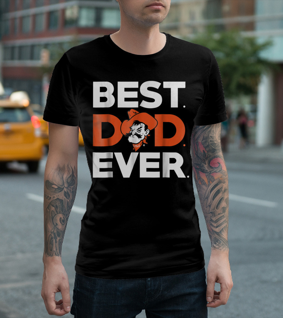 Oklahoma State Cowboys Best Dad Ever Pistol Pete T-Shirt