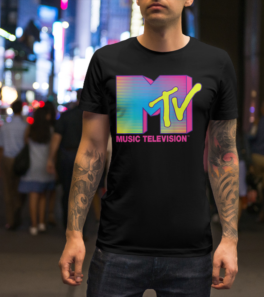 MTV Music Television Fluorescent Colors T-Shirt