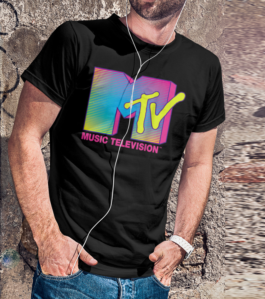 MTV Music Television Fluorescent Colors T-Shirt