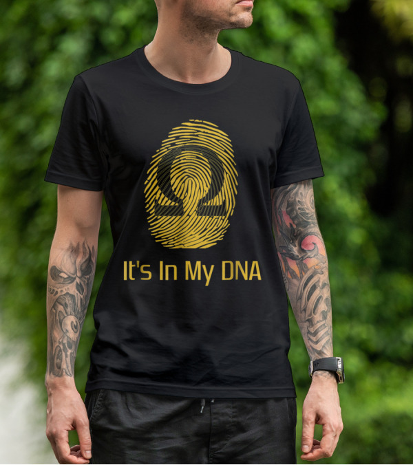 Omega Fingerprint It's In My DNA Psi Purple Phi Gold T-Shirt