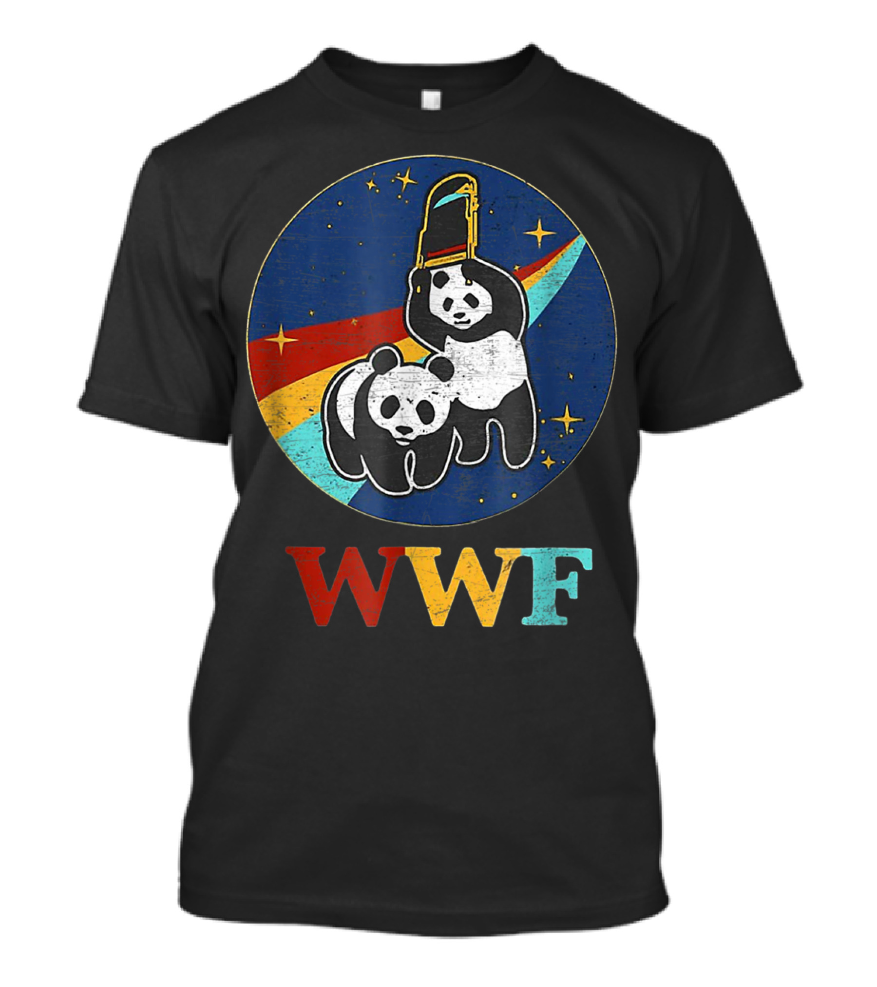 WWF Panda Bears With Championship Belt T-Shirt