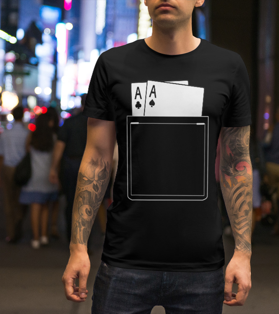 Pocket Aces Poker Spades Clubs Cards T-Shirt