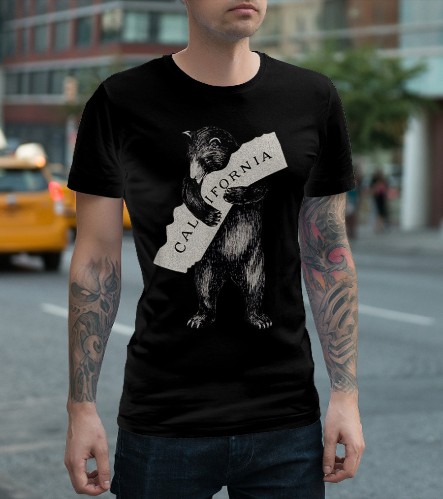 Retro I Love California Bear Hugging State Vintage Cali T-Shirt