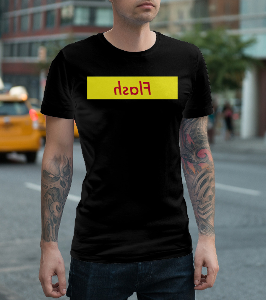 Reverse Flash Yellow Red Text Classic T-Shirt
