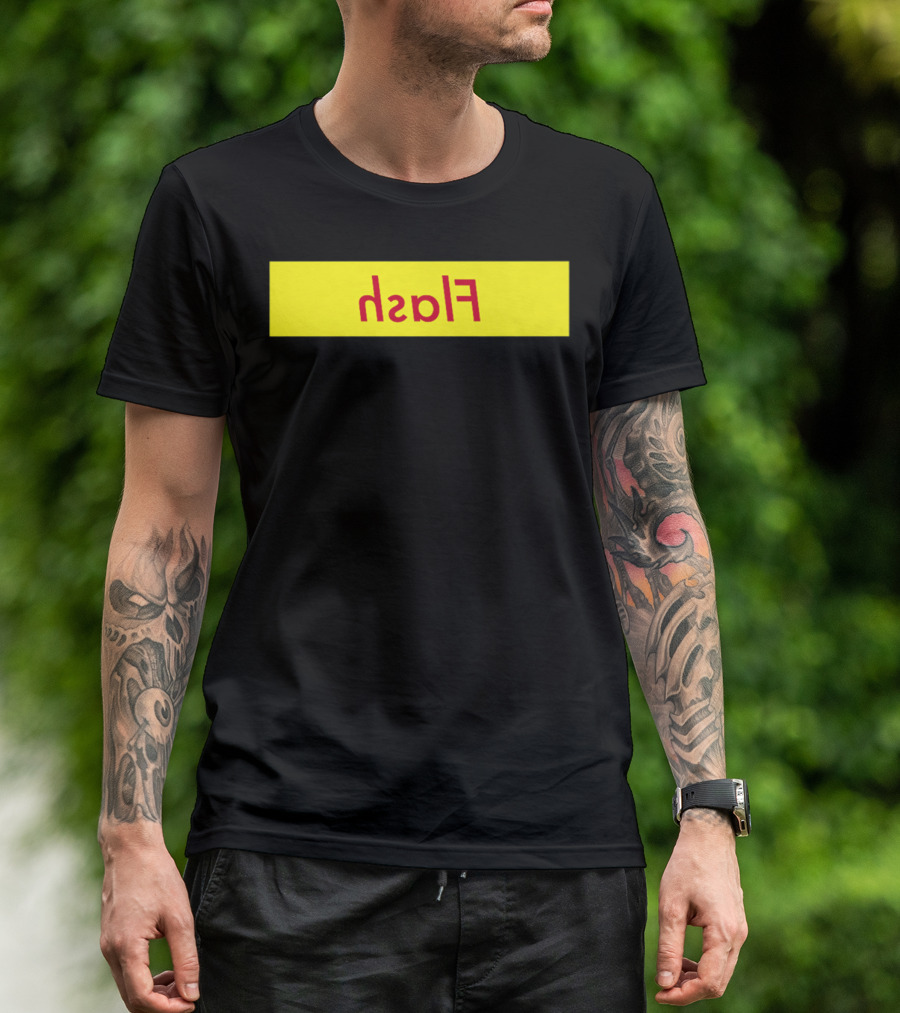 Reverse Flash Yellow Red Text Classic T-Shirt