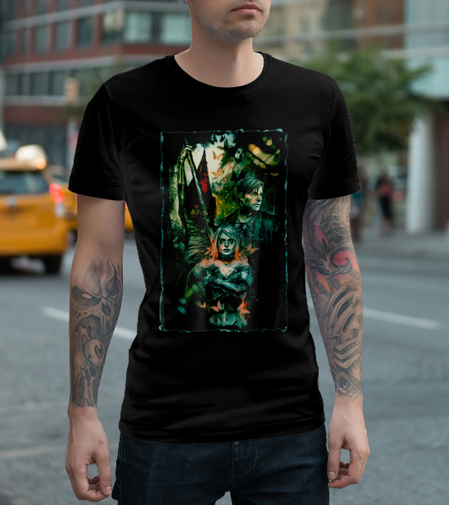 Silent Hill James Sunderland Pyramid Head Mary Sunderland T-Shirt