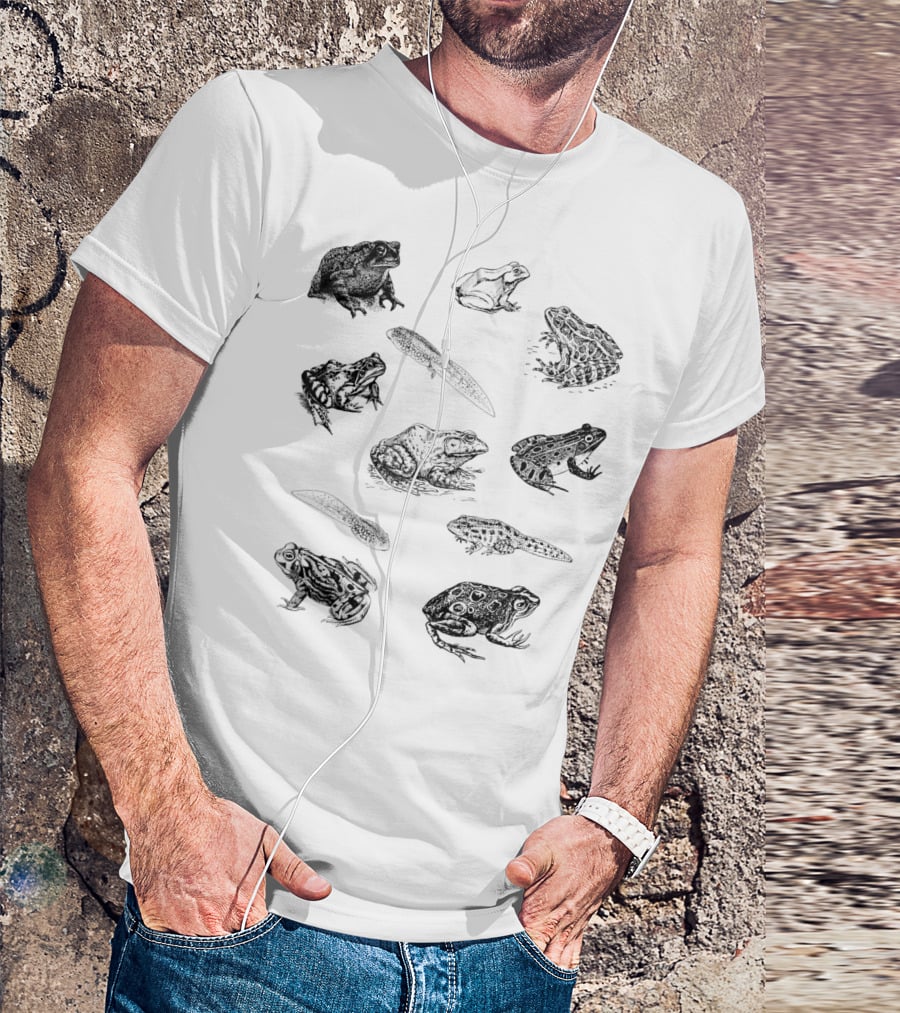 Tadpole Frog Toad Collage For Frog Lovers T-Shirt