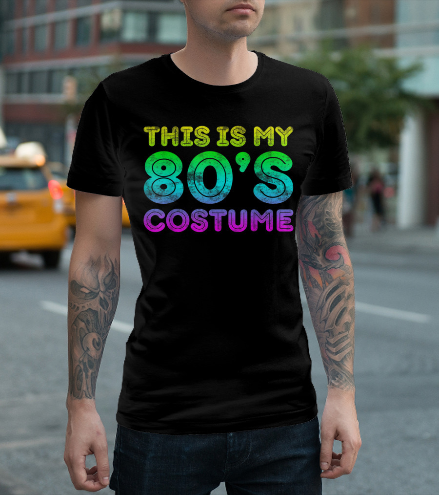 This Is My 80s Costume 80's Party Style Retro Neon Colors T-Shirt