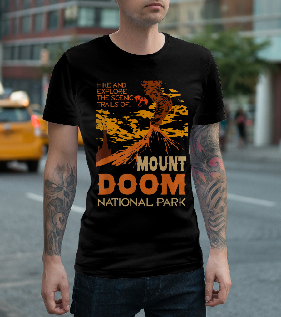 Hike and Explore the Scenic Trails of Mount Doom National Park T-Shirt