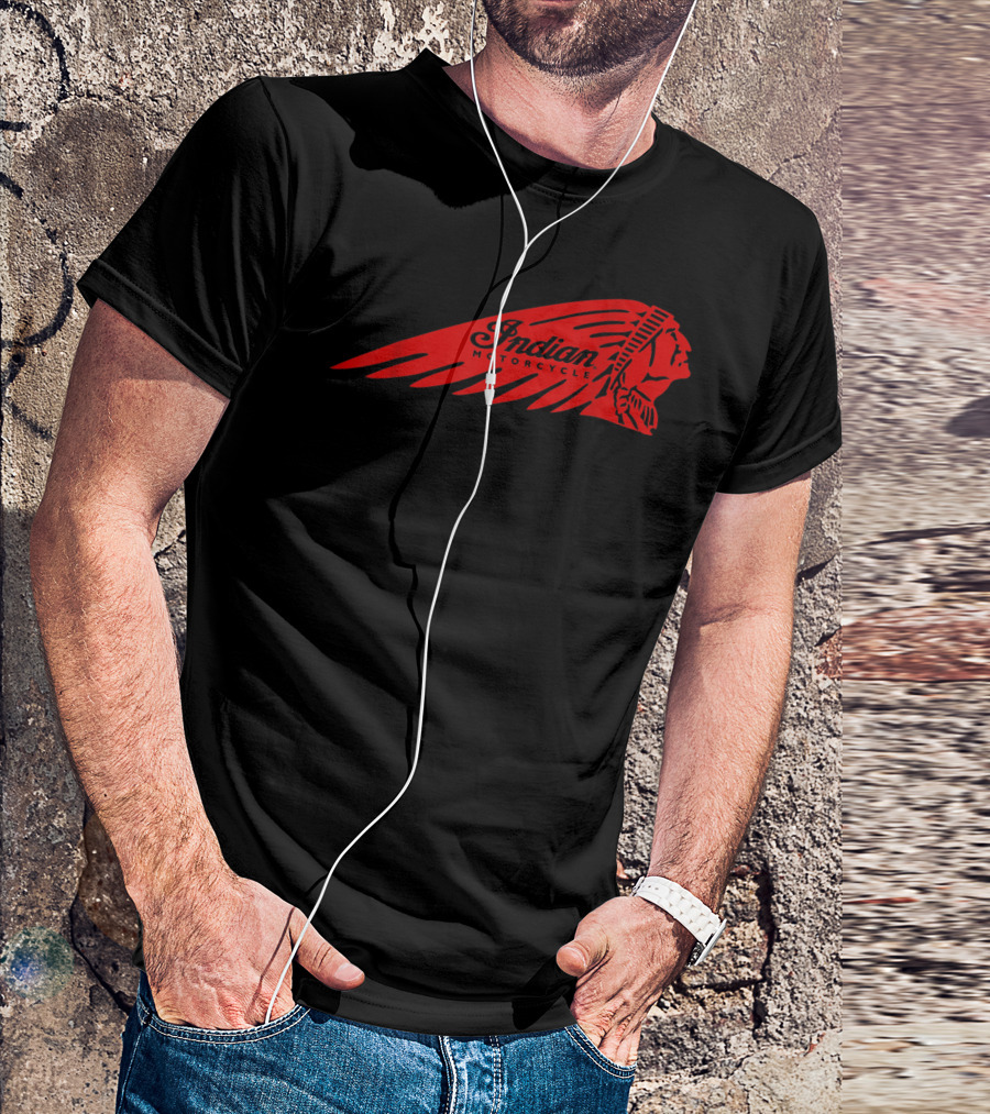 Indian Motorcycle Logo Cafe Racer Biker T-Shirt