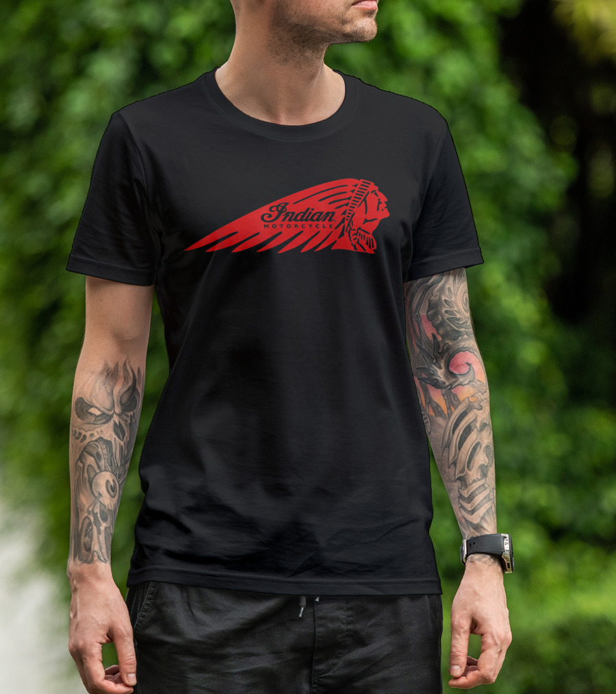 Indian Motorcycle Logo Cafe Racer Biker T-Shirt