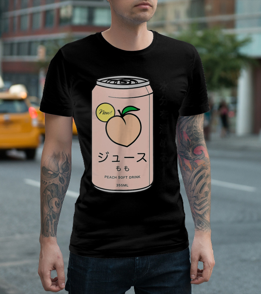New Juusu Peach Soft Drink 355mL Japanese Aesthetic T-Shirt