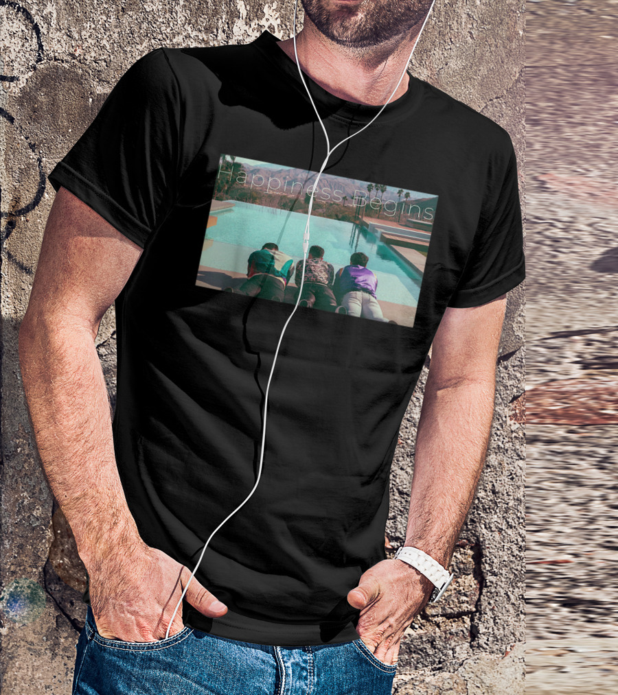 Jonas Brothers Happiness Begins Poolside Album Cover T-Shirt
