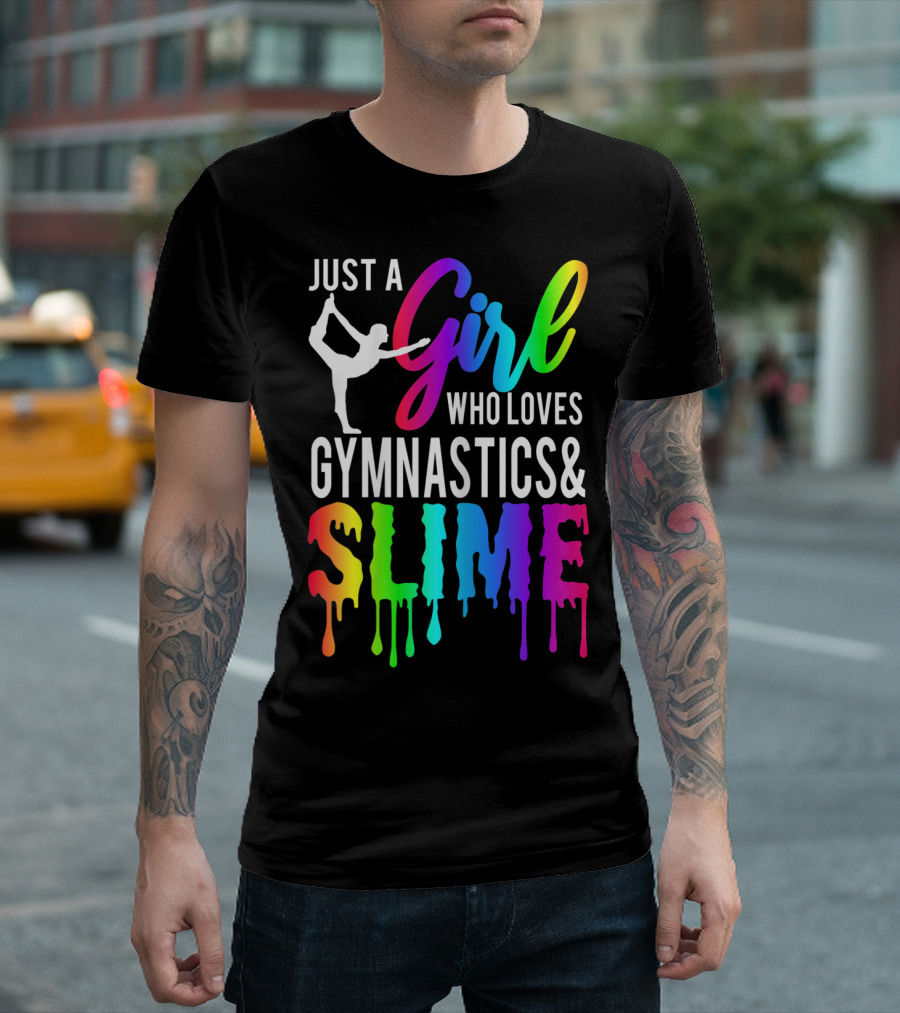 Just A Girl Who Loves Gymnastics And Colorful Slime T-Shirt