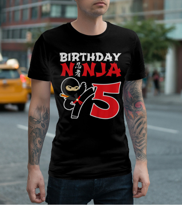 Birthday Ninja 5 Year Old T-Shirt
