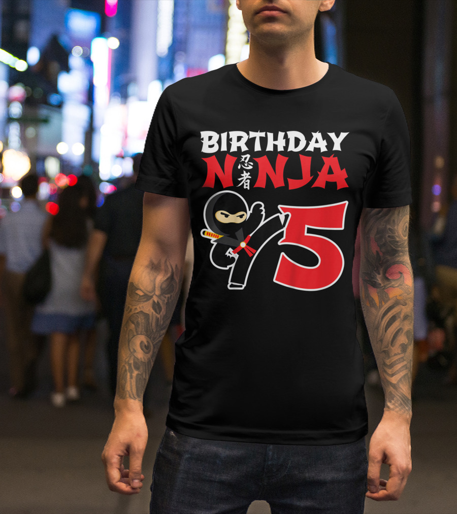 Birthday Ninja 5 Year Old T-Shirt