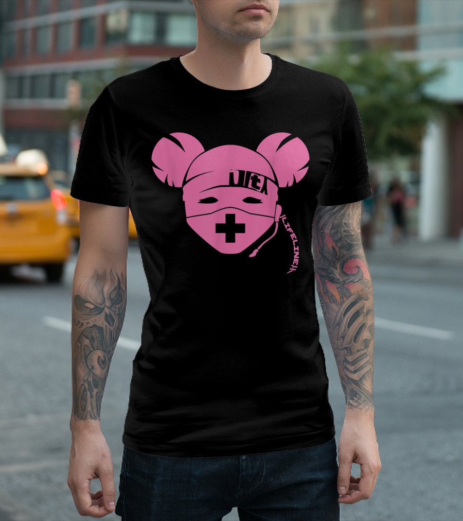 Life Line Clean Pink Apex Lifeline Gaming Character Face Mask T-Shirt