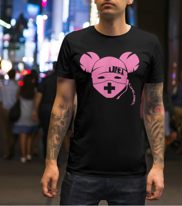 Life Line Clean Pink Apex Lifeline Gaming Character Face Mask T-Shirt