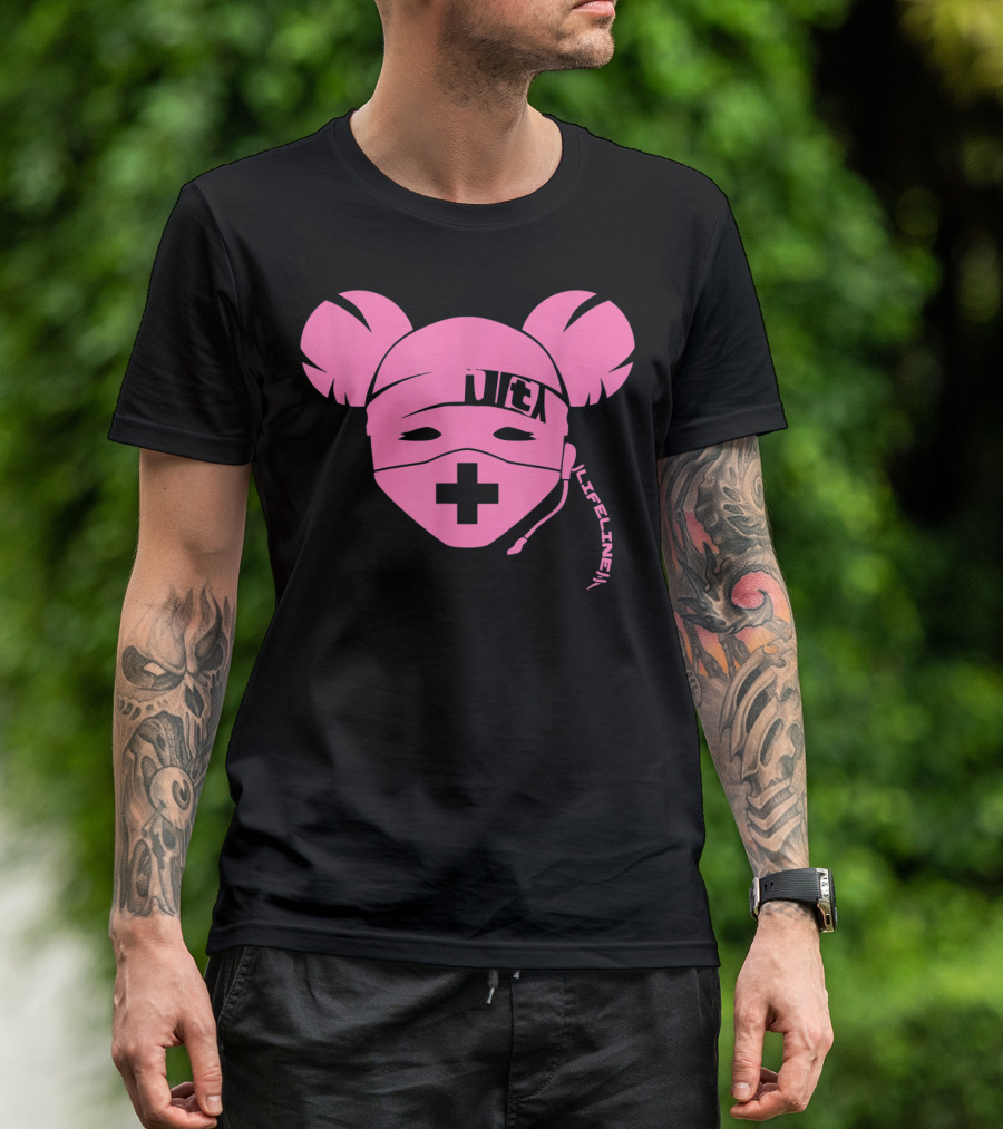 Life Line Clean Pink Apex Lifeline Gaming Character Face Mask T-Shirt