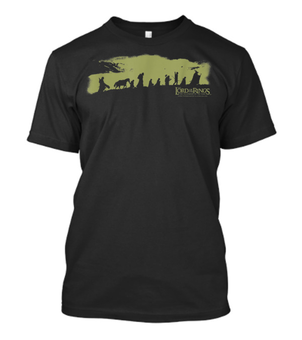 Lord Of The Rings The Fellowship Silhouette On Mountain Path T-Shirt