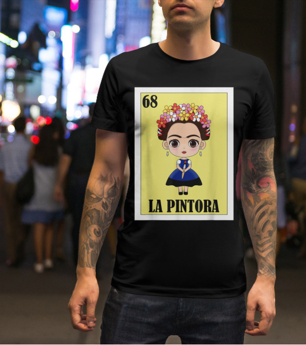 Loteria 68 La Pintora Mexican Graphic Icon T-Shirt