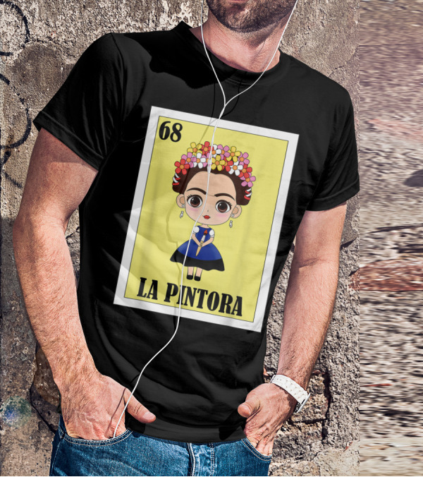 Loteria 68 La Pintora Mexican Graphic Icon T-Shirt